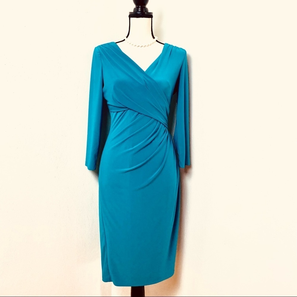 Lauren Ralph Lauren GREEN Dress.  Sz 8. - Picture 2 of 12